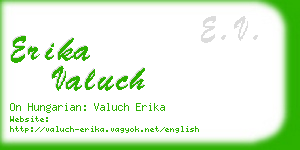 erika valuch business card